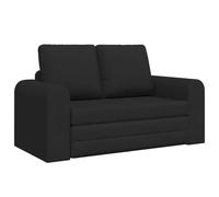 vidaXL Sofá Cama 60cm Negro Tela, Sofá Cama Rectangular Moderno, Asiento versátil, Durable, Compacto, Ideal para tu Sala de Estar