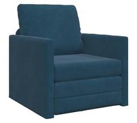 vidaXL Sofá cama Azul 74 x 77 x 81 cm Terciopelo