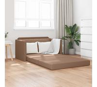 vidaXL Sofá cama ajustable Capuchino 124 x 71 x 78 cm Cuero artificial, terciopelo