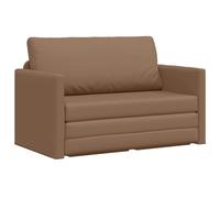 vidaXL Sofá Cama Capuchino 124 x 71 x 78 cm Cuero Artificial, Sofá Cama Ajustable, de Terciopelo Elegante, Muebles prácticos para la Sala de Estar, Convertible para Espacios pequeños
