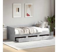 vidaXL Sofá cama con cajones sin colchón gris hormigón 75x190 cm