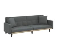 vidaXL Sofá Cama con Cojines Tela Gris Oscuro, Cama de Invitados, sofá Cama Convertible, sofá, sofá Cama Plegable, sofá Cama de Tela