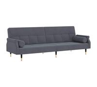 vidaXL Sofá cama con cojines – Terciopelo gris oscuro