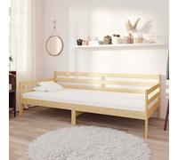 vidaXL Sofá cama con colchón madera de pino maciza 90x200 cm