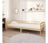 vidaXL Sofá cama con colchón madera de pino maciza 90x200 cm