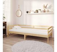 vidaXL Sofá cama con colchón madera de pino maciza 90x200 cm