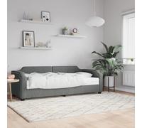vidaXL Sofá cama con colchón tela gris oscuro 80x200 cm