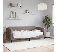 vidaXL Sofá cama con colchón tela gris taupe 80x200 cm