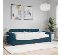 vidaXL Sofá cama con colchón terciopelo azul 100x200 cm