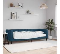 vidaXL Sofá cama con colchón terciopelo azul 80x200 cm