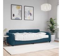 vidaXL Sofá cama con colchón terciopelo azul 90x200 cm