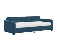 vidaXL Sofá cama con colchón terciopelo azul 90x200 cm