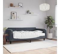 vidaXL Sofá cama con colchón terciopelo gris oscuro 100x200 cm