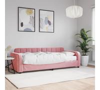Sofá Cama Con Colchón Terciopelo Rosa 80x200 Cm Vidaxl