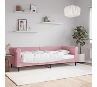vidaXL Sofá cama con colchón terciopelo rosa 80x200 cm