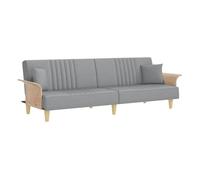 Vidaxl sofá cama con reposabrazos tela gris claro