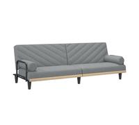 vidaXL Sofá cama con reposabrazos, tela gris claro