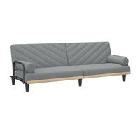 vidaXL Sofá cama con reposabrazos, tela gris claro