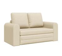 vidaXL Sofá cama 60 cm Rectangular moderno Tela crema Asiento versátil, compacto