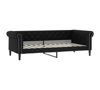 vidaXL Sofá Cama Cuero sintético Negro 100x200 cm, Cama de Invitados, sofá, sofá Cama Individual, sofá Cama cómodo, sofá para Dormir