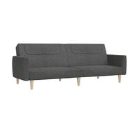 vidaXL Sofá cama 2 plazas de tela gris oscuro