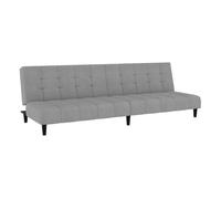 vidaXL Sofá cama de 2 plazas terciopelo gris claro