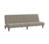vidaXL Sofá cama de 2 plazas terciopelo gris claro