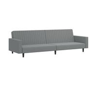 vidaXL Sofá cama de 2 plazas terciopelo gris claro
