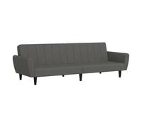 vidaXL Sofá cama 2 plazas terciopelo gris oscuro