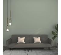 vidaXL Sofá cama de 2 plazas terciopelo gris oscuro