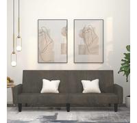 vidaXL Sofá cama de 2 plazas terciopelo gris oscuro
