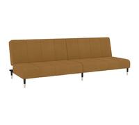 vidaXL Sofá cama de 2 plazas terciopelo marrón