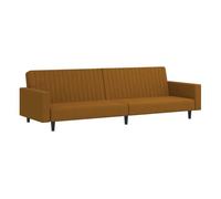 vidaXL Sofá Cama de 2 plazas Terciopelo marrón