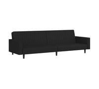 vidaXL Sofá cama de 2 plazas terciopelo negro
