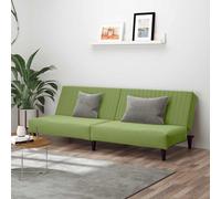 vidaXL Sofá cama de 2 plazas terciopelo verde claro