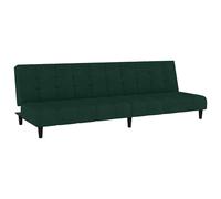 vidaXL Sofá cama de 2 plazas terciopelo verde oscuro