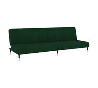 vidaXL Sofá cama de 2 plazas terciopelo verde oscuro