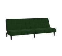 vidaXL Sofá cama de 2 plazas terciopelo verde oscuro