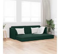 vidaXL Sofá-cama de piso Verde oscuro 213 x 70 x 77 cm Terciopelo