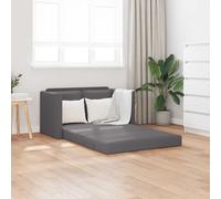 Vidaxl sofá cama de suelo 2 en 1 cuero sintético gris 112x174x55 cm