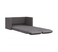 vidaXL Sofá cama de suelo 2 en 1, cuero sintético gris 112x174x55 cm