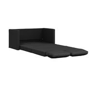 vidaXL Sofá cama de suelo 2 en 1, diván plegable tapizado, cuero sintético negro 112x174x55 cm