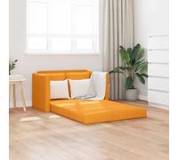 Vidaxl sofá cama de suelo 2 en 1 tela amarillo oscuro 112x174x55 cm