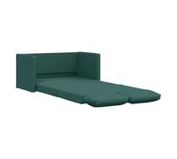 vidaXL Sofá cama de suelo 2 en 1 tela verde oscuro 112x174x55 cm