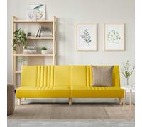 vidaXL Sofá cama de tela amarillo claro