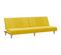 vidaXL Sofá cama de tela amarillo claro
