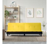 vidaXL Sofá cama de tela amarillo claro