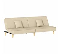 vidaXL Sofá cama de tela color crema