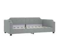 vidaXL Sofá cama de día, gris claro, 100x190 cm, tapizado en tela