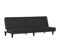 vidaXL Sofá cama de tela negro